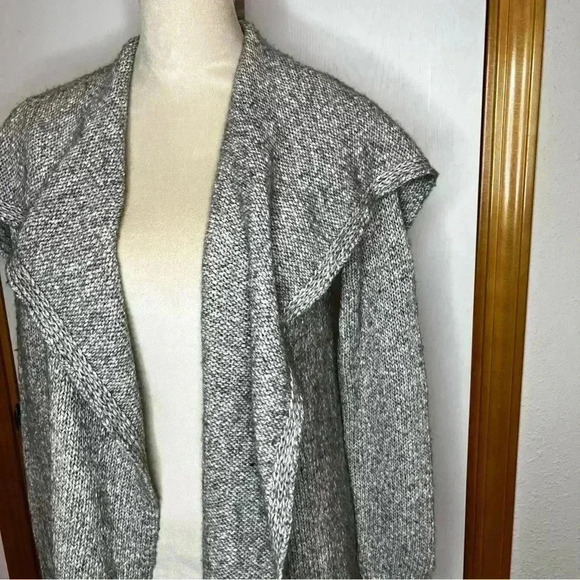 Theory Merino Wool blend Open Cardigan Sweater Women Small Gray Casual Career - Picture 2 of 9